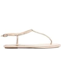 Rene Caovilla - René Caovilla Diana Embellished Thong Sandals - Lyst