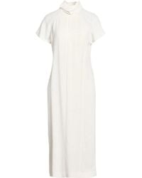 Brunello Cucinelli - Midi Dress Virgin Wool, Viscose, Brass - Lyst