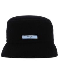 Prada - Logo Patch Detail Bucket Hat - Lyst