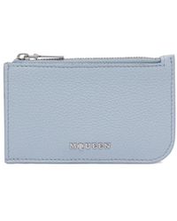 McQueen - Logo Plaque Zipped Wallet - Lyst