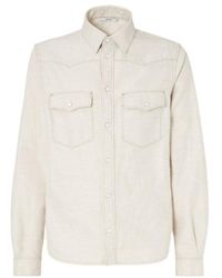 Fendi - Long Sleeved Western Denim Shirt - Lyst