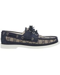 Gucci - Gg Supreme Canvas Boat Shoes - Lyst