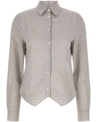 Maison Margiela - Long Sleeve Pointed Hem Shirt - Lyst