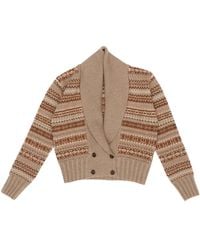 Magda Butrym - Magda Burtym Double-Breasted Striped Cardigan - Lyst