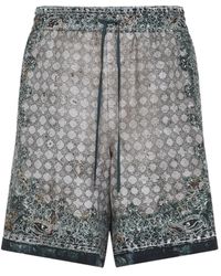 Amiri - Bandana Printed Bermuda Shorts - Lyst