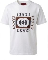 Gucci - Printed Cotton Jersey T-Shirt - Lyst