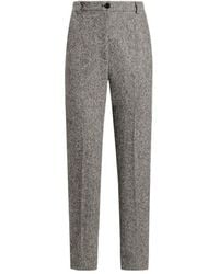 Dolce & Gabbana - Virgin Wool Jacquard Slim Trousers - Lyst