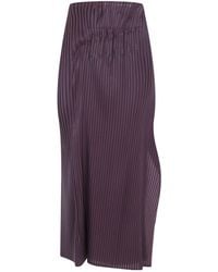 Issey Miyake - Pleated On Pleats Long Skirt - Lyst