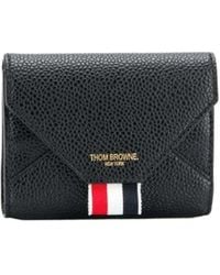 Thom Browne - Stripe Detailed Envelope Card Case - Lyst