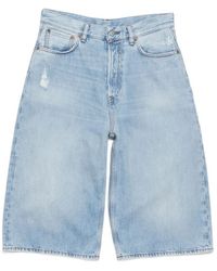 Acne Studios - Loose Fit Denim Shorts - Lyst
