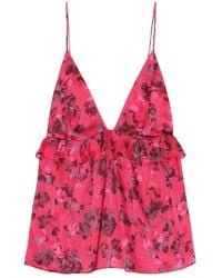 Ganni - Floral Motif Top - Lyst