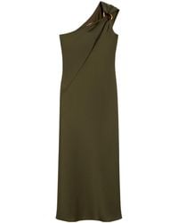 Max Mara - Shiny Satin One-Shoulder Dress - Lyst