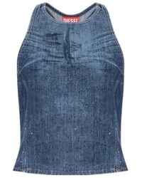 DIESEL - Sleeveless Tops - Lyst