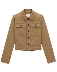 Saint Laurent - Cotton Cropped Jacket - Lyst