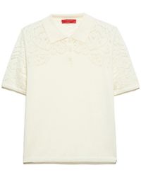 MAX&Co. - Pointelle-Knit Cotton Polo Shirt - Lyst