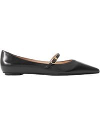Stuart Weitzman - Emilia Leather Mary Jane Point-Toe Flats - Lyst