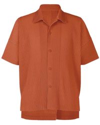 Homme Plissé Issey Miyake - Homme Plissé Issey Miyake Monthly Colors August Pleated Shirt - Lyst