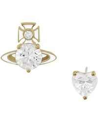 Vivienne Westwood - Millie Heart Stud Earrings - Lyst
