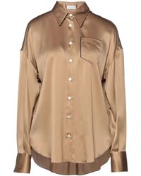 Brunello Cucinelli - Solid Long-Sleeve Blouse - Lyst