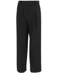 Giorgio Armani - Pleated Wide-Leg Pants - Lyst