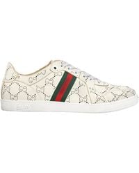 Gucci - Web Detailed Lace-Up Sneakers - Lyst