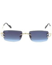 Cartier - Rimless Rectangle Sunglasses - Lyst