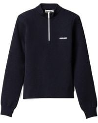 Miu Miu - Wool Half-Zipper Sweater - Lyst
