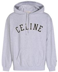 Celine - Long-Sleeved Hooded Sweatshirt - Lyst