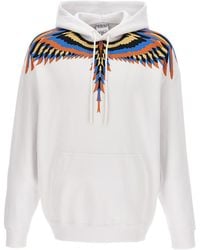 Marcelo Burlon - County Of Milan Wings Printed Drawstring Hoodie - Lyst