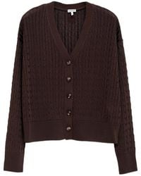 Loewe - Cable-Knit Buttoned Cardigan - Lyst