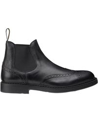 Doucal's - Perforated Leather Ankle Boots - Lyst