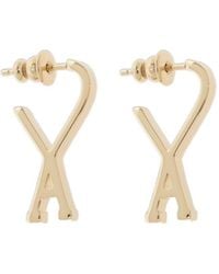 Ami Paris - Ami De Coeur Small Hoop Earrings - Lyst