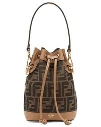 Fendi - Mon Tresor Ff Jacquard Bucket Bag - Lyst