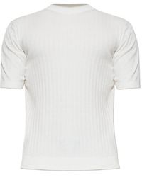 Eleventy - Ribbed Crew-Neck T-Shirt - Lyst