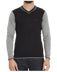 Armani Jeans - V-Neck Matching Color Pullover - Lyst