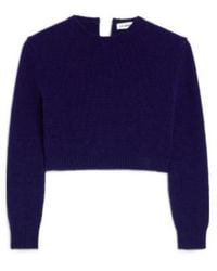 Jil Sander - Cropped Crew-Neck Knitted Jumper - Lyst