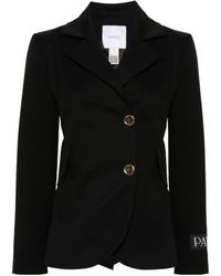 Patou - Single-Breasted Lace-Up Blazer - Lyst