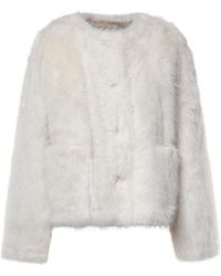 Stand Studio - Textured Collarless Jacket - Lyst