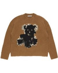 Acne Studios - Teddy Bear Jacquard Crewneck Jumper - Lyst