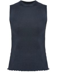 Alaïa - Alaïa Ribbed Sleeveless Top - Lyst