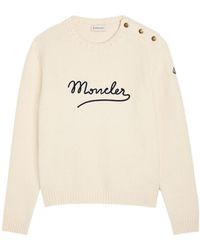 Moncler - Logo-Embroidered Cotton-Blend Jumper - Lyst