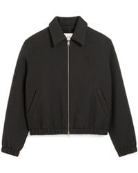 Ami Paris - Ami Logo Embroidered Zip-Up Jacket - Lyst