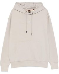 BOSS - Drawstring Logo-Detail Hoodie - Lyst