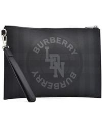 Burberry - Logo Printed Handbag - Lyst