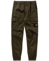 Stone Island - Elasticated-Waist Cargo Trousers - Lyst