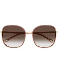 Chloé - Chloé Eyewear Square Frame Sunglasses - Lyst