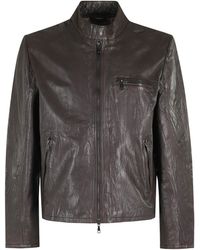 Seventy - Zip-Front Leather Jacket - Lyst