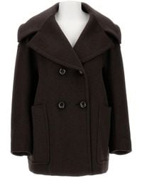 Max Mara - Mario Double-Breasted Long-Sleeved Coat - Lyst