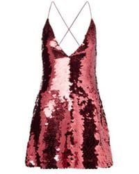 Alex Perry - Sequined Open-Back Minidress - Lyst