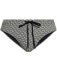 Balmain - Logo Monogram Swim Briefs - Lyst